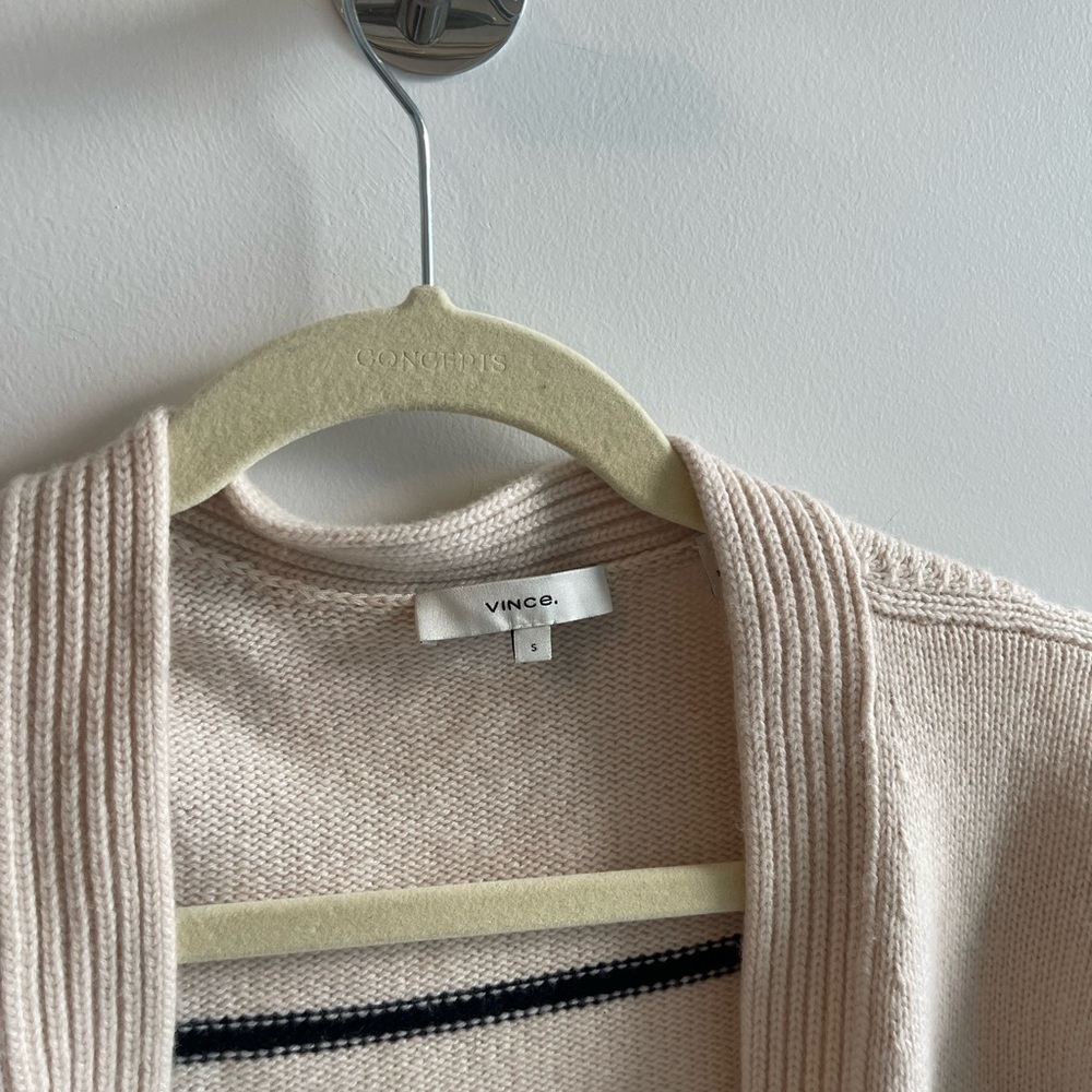 Vince Striped Beige and Black Women's Sweater - Picture 2 of 6